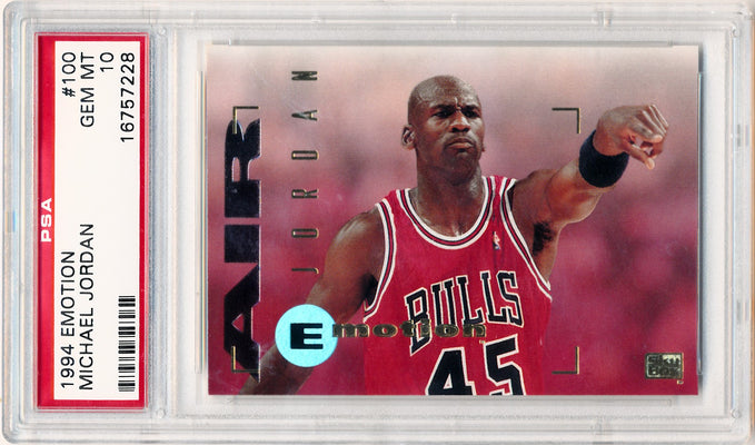 Skybox 1994-1995  Emotion #100 Michael Jordan  / PSA Grade 10