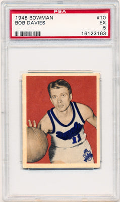 Topps Bowman 1948   #10 Bob Davies   / PSA Grade 5 / Auto Grade None