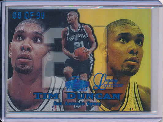 Fleer 1998-1999 Flair Showcase Legacy Collection #13L Tim Duncan 8/99