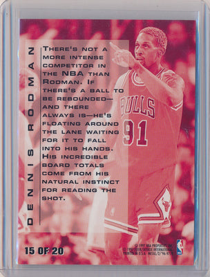 SkyBox 1996-1997 Metal Maximum Metal # Dennis Rodman 15/20