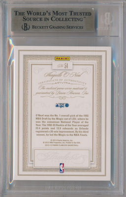 Panini 2012-2013 Flawless Emerald Jumbo Patches #54 Shaquille O'Neal 1/4 / BGS Grade 9.5