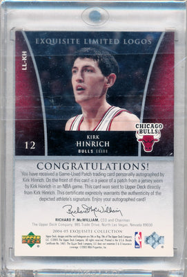 Upper Deck 2004-2005 Exquisite Collection Limited Logos #LLKH Kirk Hinrich 30/50