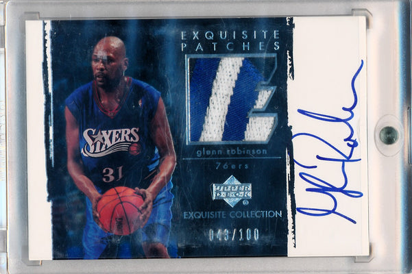 Upper Deck 2003-2004 Exquisite Collection Patches Autographs #AP-GR Glann Robinson 43/100