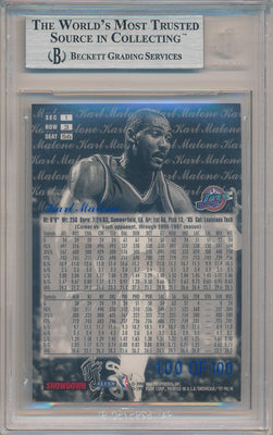 Fleer 1997-1998 Flair Showcase Legacy Collection #56 Karl Malone 100/100 / BGS Grade 9