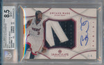 Panini 2012-2013 Immaculate Collection Jumbo Patch Autographs #PP-DY Dwyane Wade 3/4 / BGS Grade 8.5 / Auto Grade 10