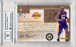 Panini 2009-2010 National Treasures Biography Materials Prime Autographs #1 Kobe Bryant 5/10 / BGS Grade 9 / Auto Grade 10