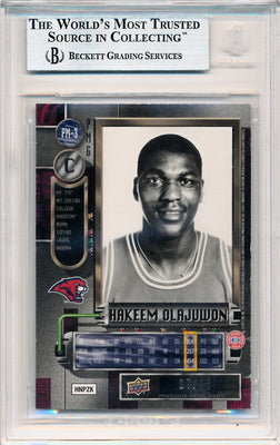 Upper Deck 2011-12 Fleer Retro Precious Metal Gems GREEN #PM-3 Hakeem Olajuwon 7/10 / BGS Grade 9