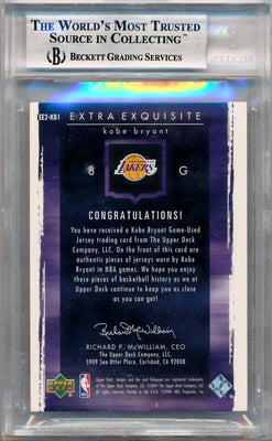 Upper Deck 2003-2004 Exquisite Collection Extra Exquisite Duals #KB1 Kobe Bryant 11/25 / BGS Grade 8.5