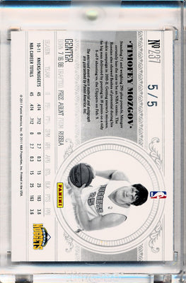 Panini 2010-2011 National Treasures Century Platinum #237 Timofey Mozgov 5/5