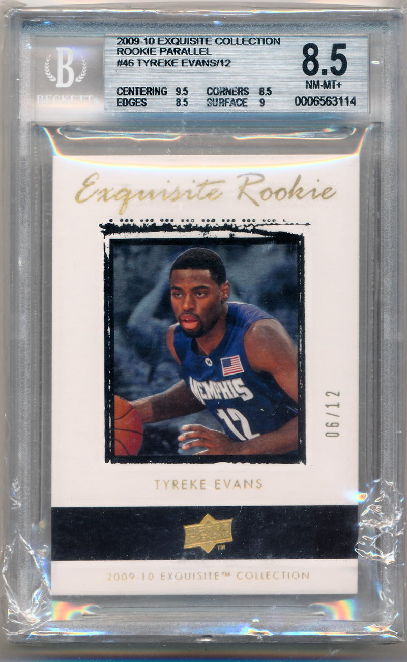 Upper Deck 2009-2010 Exquisite Collection Rookie Parallel #46 Tyreke Evans 6/2 / BGS Grade 8.5 / Auto Grade None