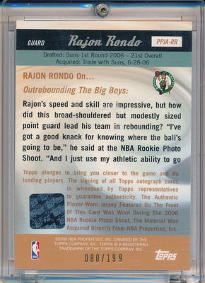 Topps 2006-07 BG Picture Perfect #PPJA-RR Rajon Rondo 080/199