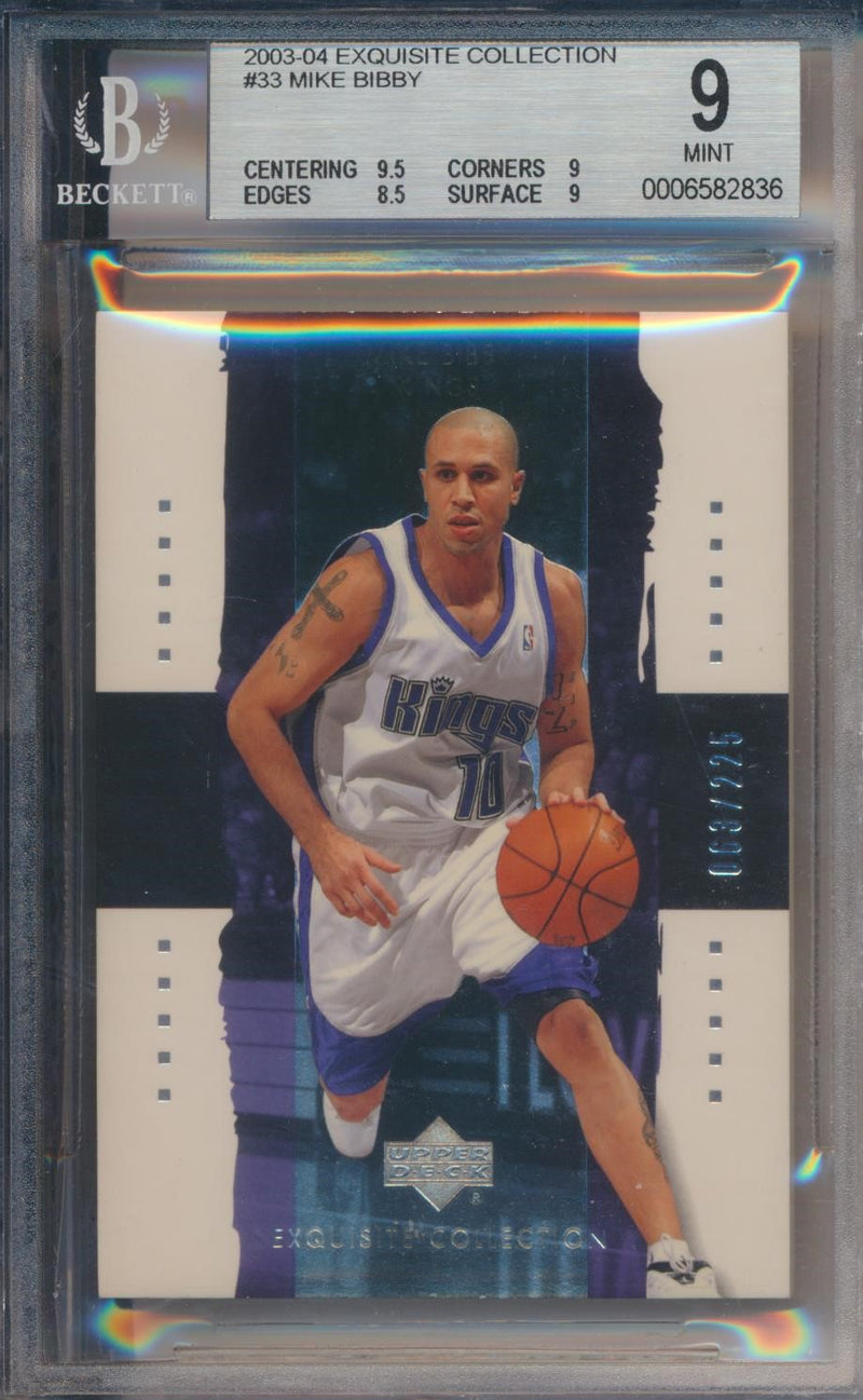 Upper Deck 2003-2004 Exquisite Collection Base #33 Mike Bibby 63/225 / BGS Grade 9