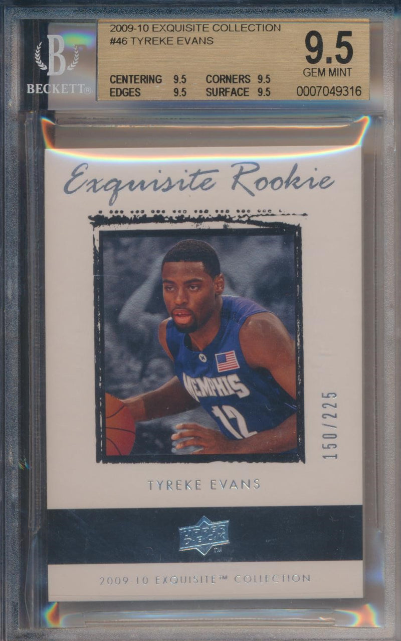 Upper Deck 2009-2010 Exquisite Collection Exquisite Rookie #46 Tyreke Evans 150/225 / BGS Grade 9.5