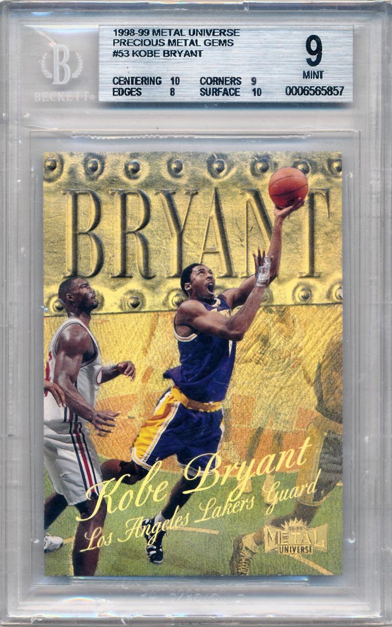 Skybox 1998-1999 Metal Universe Preciuos Metal Gems #53 Kobe Bryant 5/50 / BGS Grade 9