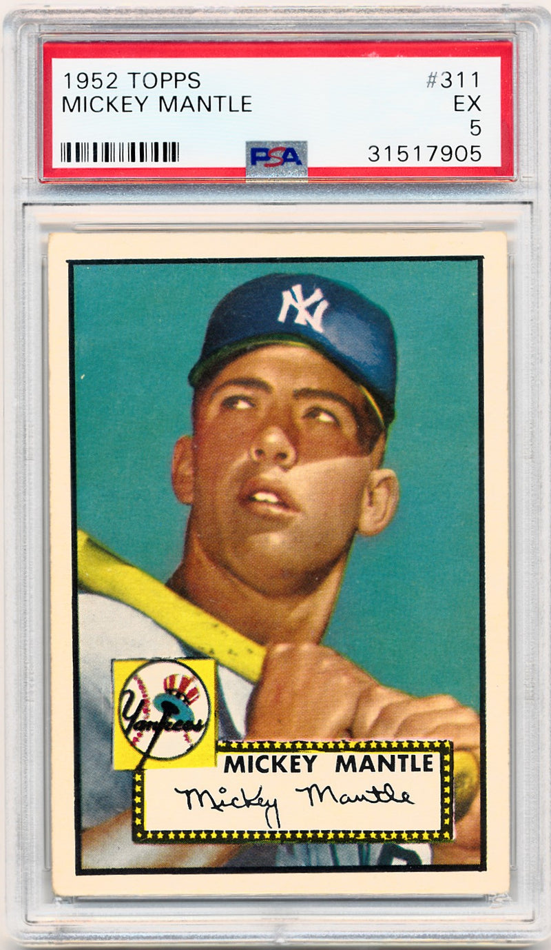 Topps 1952 Mickey Mantle Rookie #311 / PSA Grade 5