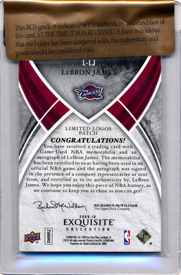 Upper Deck 2009-2010 Exquisite Collection Limited Logos #LLJ Lebron James 4/16 / Auto Grade 10