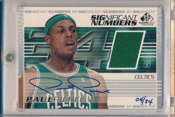 Upper Deck 2003-2004 SP Game Used Significant Numbers #PP34 Paul Pierce 4/34