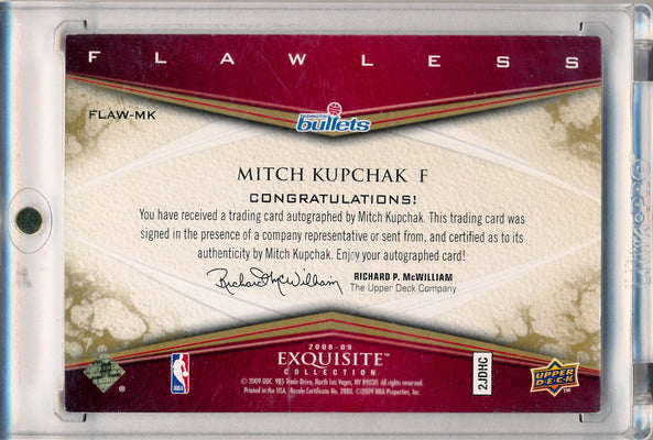 Upper Deck 2008-2009 Exquisite Collection Flawless Autographs #FLAW-MK Mitch Kupchak 10/25