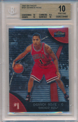 Topps 2007-08 Finest RC #101 Derrick Rose  / BGS Grade 10