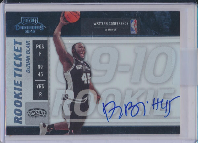 Panini  2009-2010 Playoff Contenders Rookie Ticket Auto #132 DeJuan Blair none