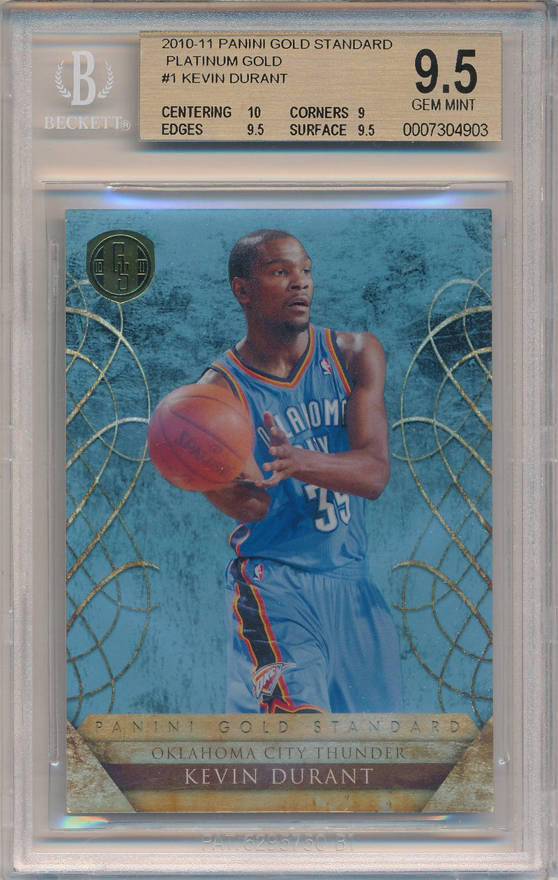 Panini 2010-2011 Gold Standard Platinum Gold #1 Kevin Durant 5/25 / BGS Grade 9.5