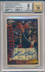 Topps 2008-09 Chrome Youthquake Autographs Superfractors #YQA10 Russell Westbrook 1/1 / BGS Grade 9 / Auto Grade 10