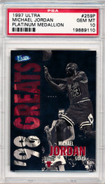 Fleer 1997-1998 Ultra Platinum Medallion #259P Michael Jordan 72/100 / PSA Grade 10