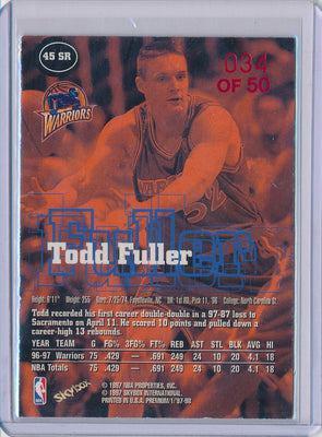 SkyBox 1997-1998 Premium Star Rubies #45SR Todd Fuller 34/50