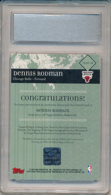 Topps 2007-2008 Echelon Auto Dual Patch #TEADP-DR Dennis Rodman 2/10