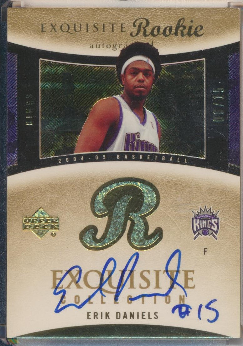 Upper Deck 2004-2005 Exquisite Collection Gold RPA #83 Erik Daniels 6/15