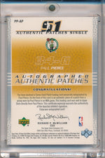 Upper Deck 2003-2004 SP Game Used Authentic Patches #PP-AP Paul Pierce