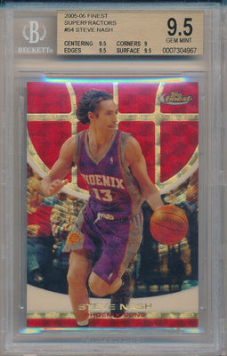 Topps 2005-2006 Topps Finest SuperFractors #54 Steve Nash 1/1 / BGS Grade 9.5