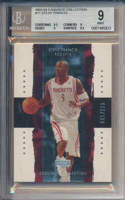 Upper Deck 2003-2004 Exquisite Collection Base #11 Steve Francis 141/225 / BGS Grade 9