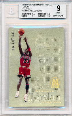 Skybox 1998-1999 Molten Metal Fusion Titanium #41 Michael Jordan 14/40 / BGS Grade 9