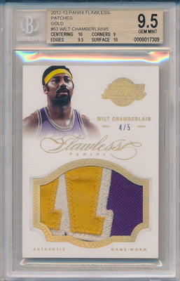 Panini 2012-2013 Flawless Gold Jumbo Patches #53 Wilt Chamberlain 4/5 / BGS Grade 9.5