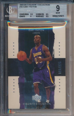 Upper Deck 2003-2004 Exquisite Collection Base #16 Gary Payton 144/225 / BGS Grade 9