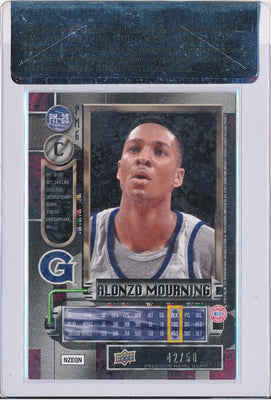 Upper Deck 2011-12 Fleer Retro Precious Metal Gems BLUE #PM-29 Alonzo Mourning 42/50 / BGS Grade 9