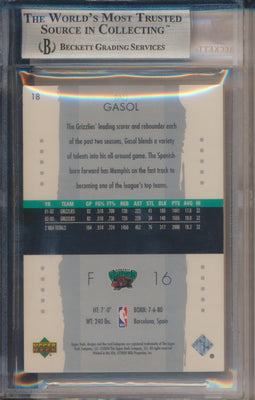 Upper Deck 2003-2004 Exquisite Collection Base #18 Pau Gasol 18/225 / BGS Grade 9