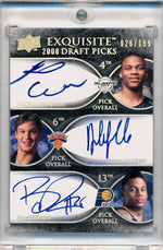 Upper Deck 2007-2008 Exquisite Collection Draft Picks Reservation #DPI Russell Westbrook / Danilo Gallinari / Brandon Rush 26/199