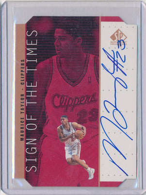 Upper Deck 1998-1999 SP Authentic Sign Of The Times #TY Maurice Taylor
