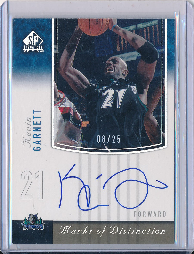 Upper Deck 2004-2005 SP Signature Edition Marks Of Distinction #MD-KG Kevin Garnett 8/25