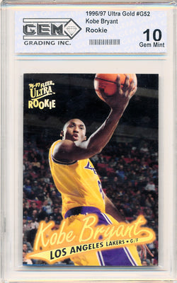 Fleer 1996-1997 Ultra Rookie #G52 Kobe Bryant