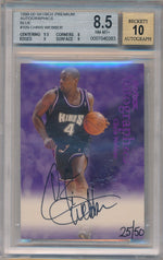 SkyBox 1999-2000 SkyBox Premium Autographics Blue #109 Chris Webber 25/50 / BGS Grade 8.5 / Auto Grade 10