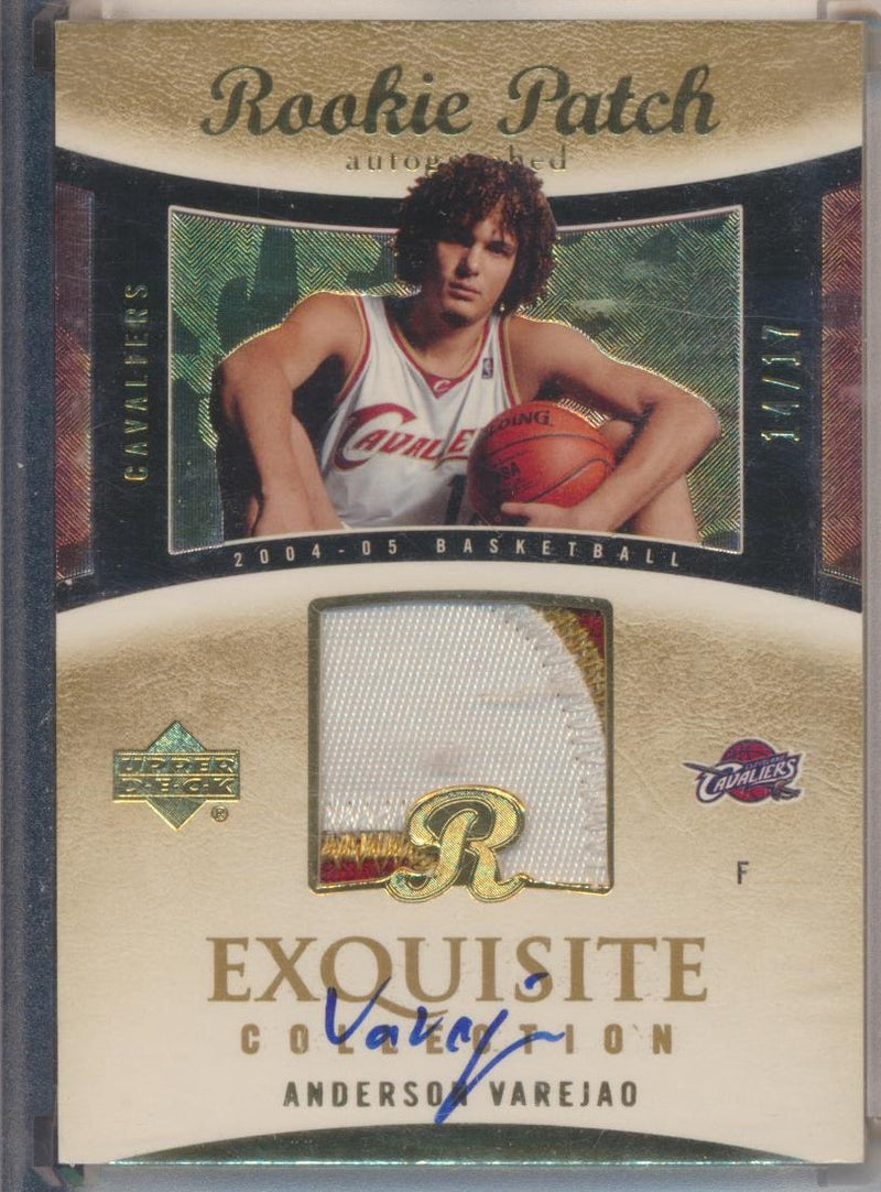 Upper Deck 2004-2005 Exquisite Collection Gold RPA #62 Anderson Varejao 14/17