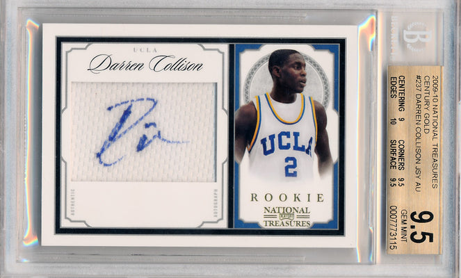 Panini 2009-2010 National Treasures Century Gold #237 Darren Collison 13/25 / BGS Grade 9.5 / Auto Grade 10