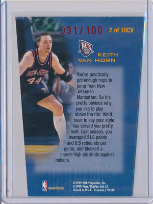 SkyBox 1999-2000 Premium Club Vertical #7/10CV Keith Van Horn 31/100