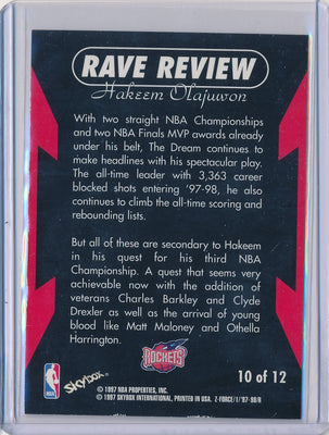 SkyBox 1997-1998 Z-Force Rave Review #10/12 Hakeem Olajuwon