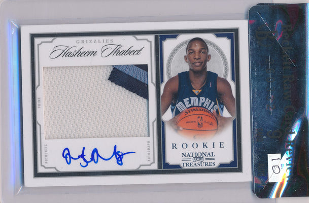 Panini 2009-2010 National Treasures Century Silver #202 Hasheem Thabeet 61/99 / Auto Grade 10