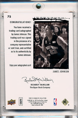 Upper Deck 2009-2010 Exquisite Collection Rookie Parallel #75 James Johnson 17/23