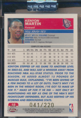 Topps  2003-2004 Chrome  X-Fractor #18 Kenyon Martin 41/220